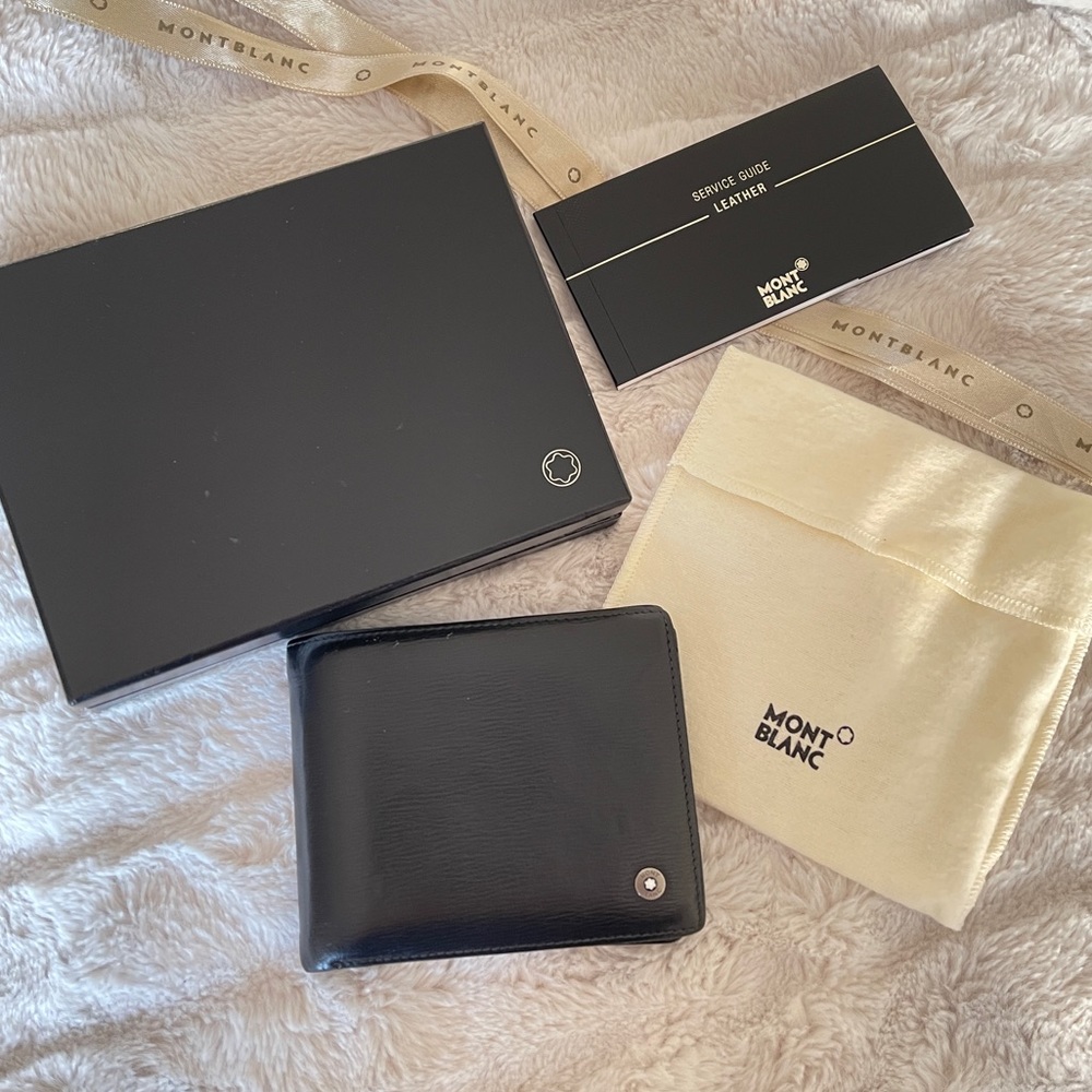 Authentic Montblanc men leather wallet